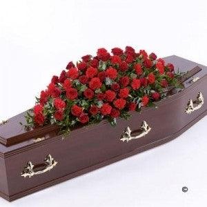 Rose and Carnation Casket spray - Rams florists