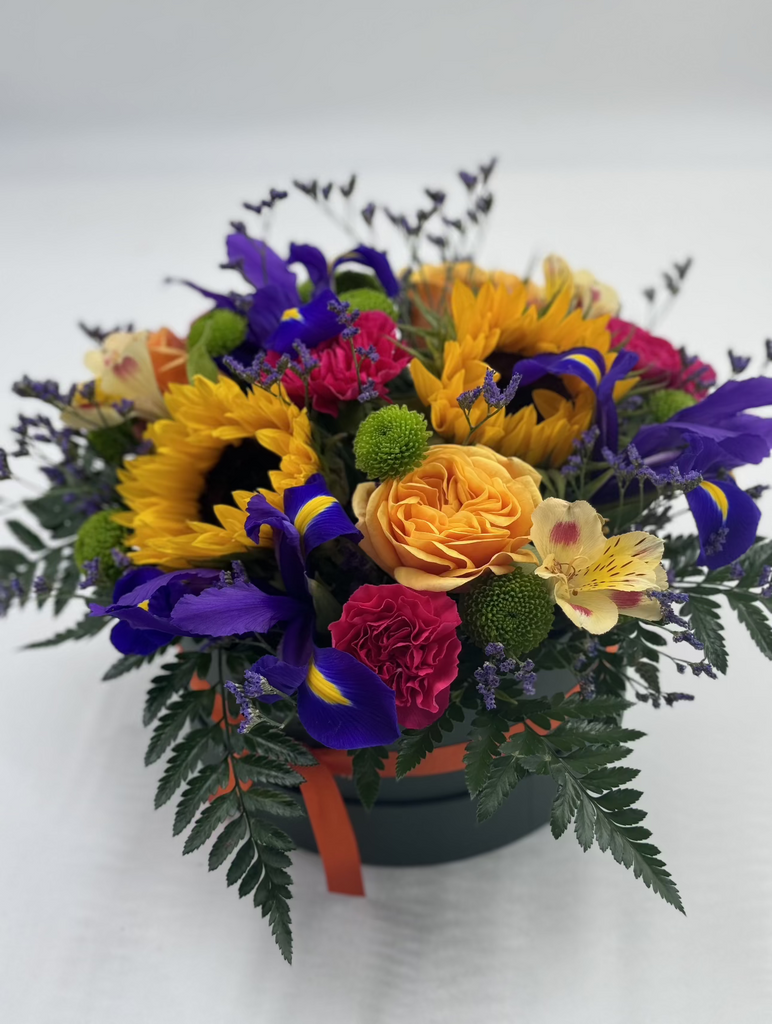 Luxurious Mothers Day Bright Hatbox Flowers - Rams florists