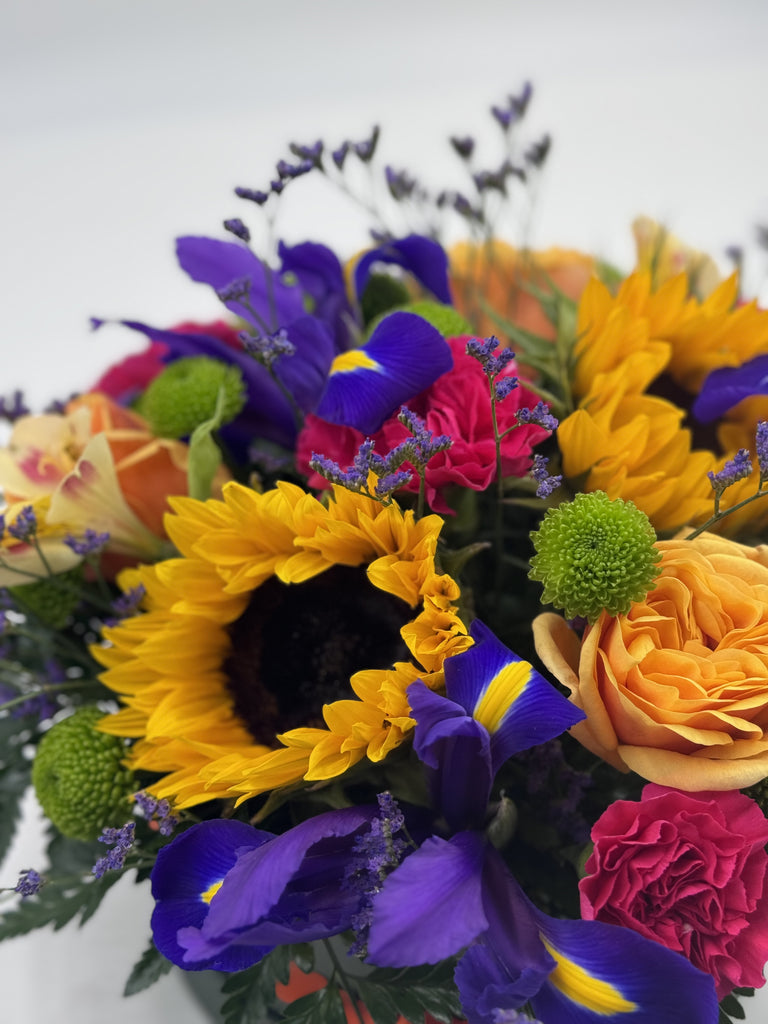 Luxurious Mothers Day Bright Hatbox Flowers - Rams florists