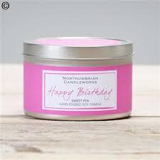 Happy Birthday Sweet pea Candle - Rams florists