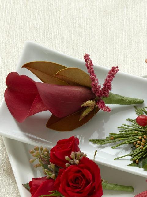 Red Calla Lily Boutonniere - Rams florists