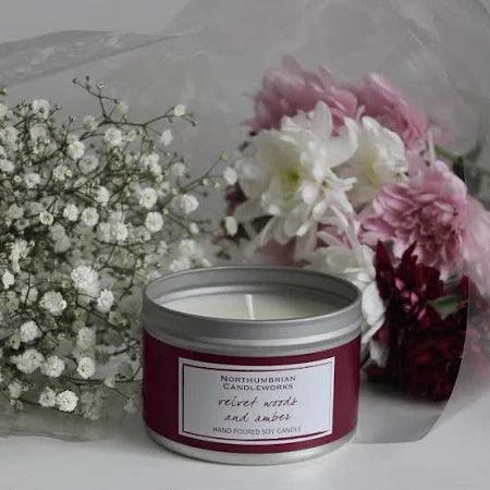 Velvet Woods & Amber Candle - Rams florists