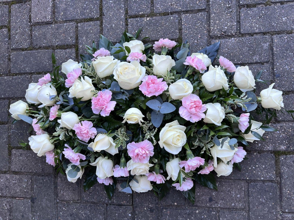 Rose and Carnation Casket spray - Rams florists