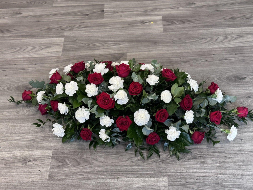 Rose and Carnation Casket spray - Rams florists