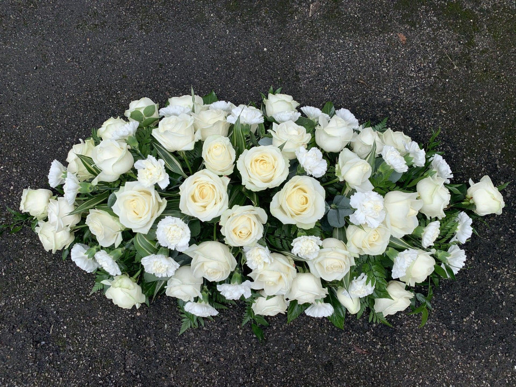 Rose and Carnation Casket spray - Rams florists