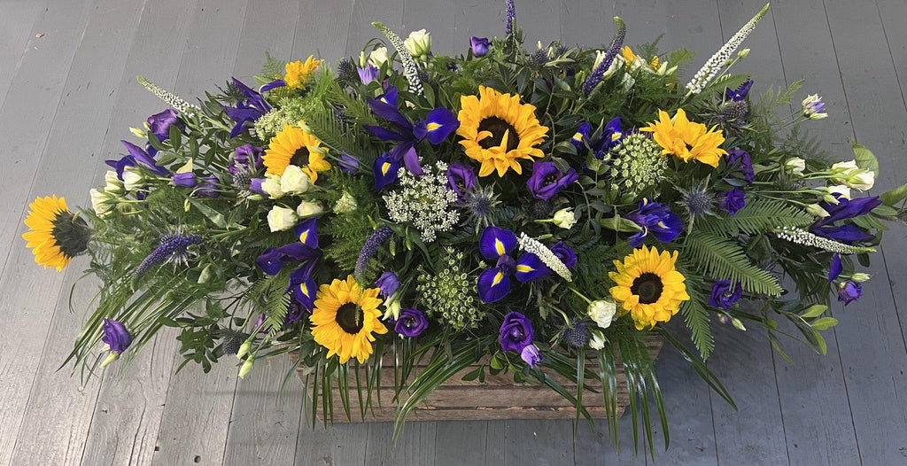 Sunflower Mix Casket Spray - Rams florists