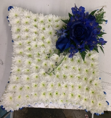 Cushion tribute flowers