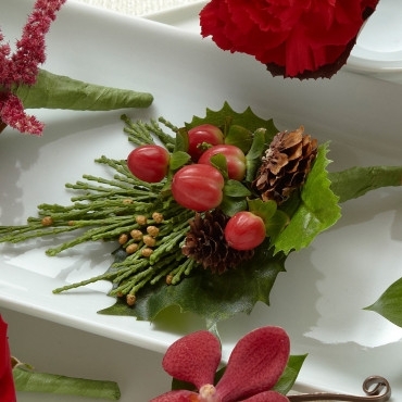Red Berry Boutonniere